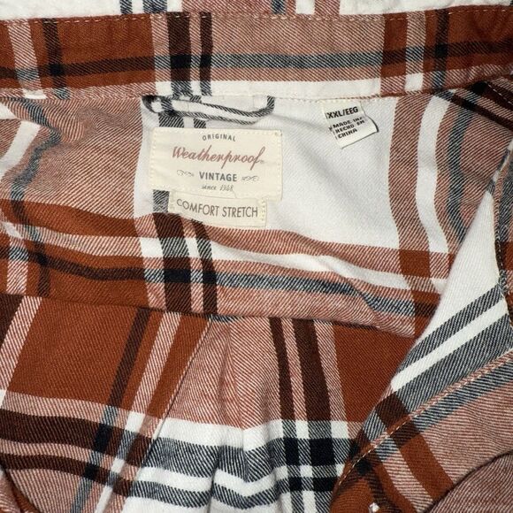 Weatherproof Vintage Ladies Comfort Stretch Flannel Shirt Red Size XXL 2XL - Picture 4 of 6